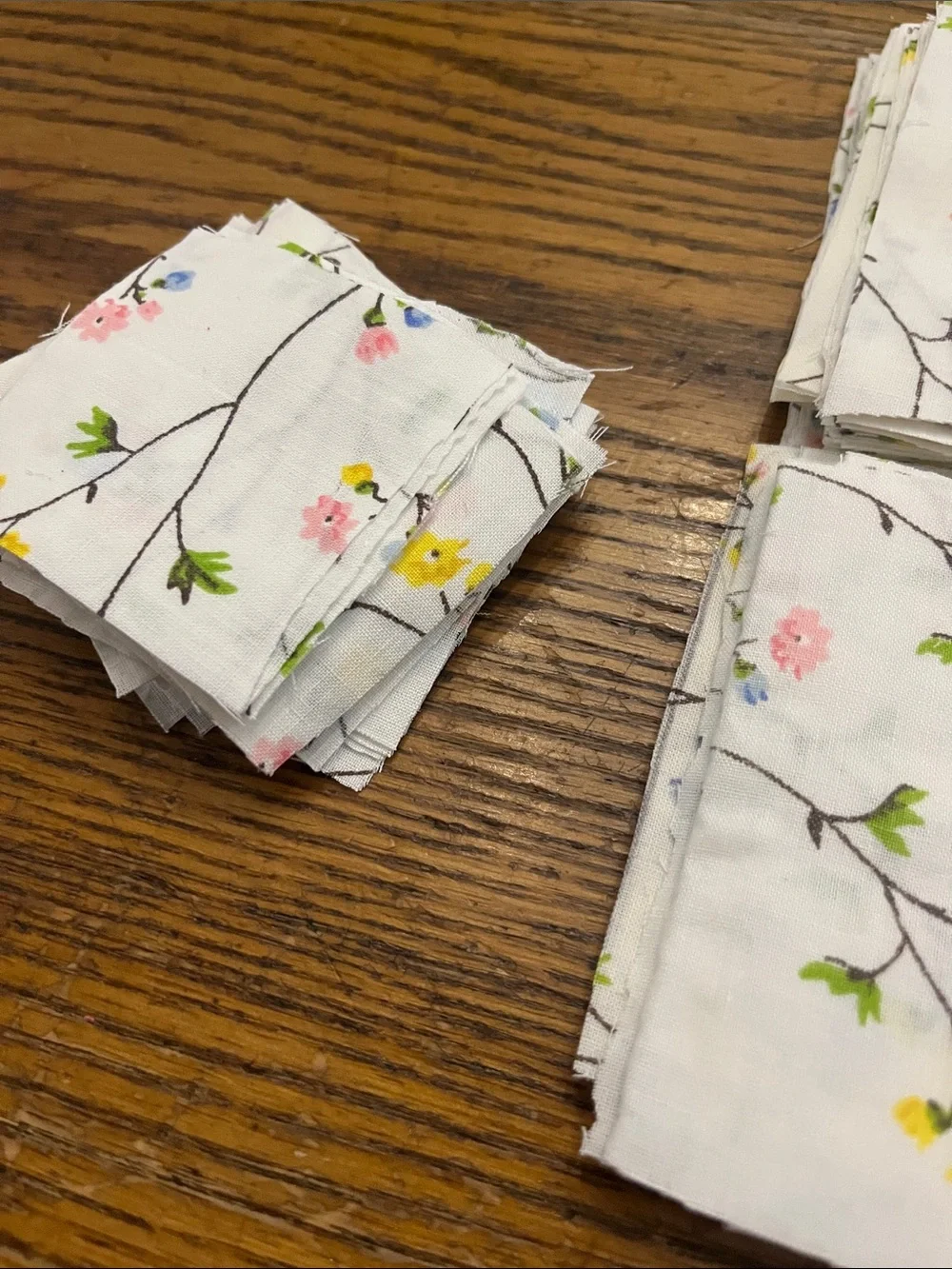 Vintage Floral patchwork quilt Print Cotton White Multicolor